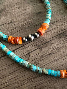 Vibrant Hoop Turquoise & Spiny Oyster
