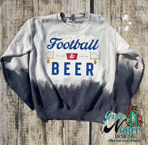 Bleached Football & Beer Sweatshirt