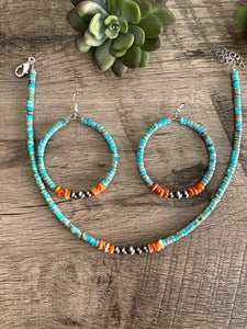 Vibrant Hoop Turquoise & Spiny Oyster